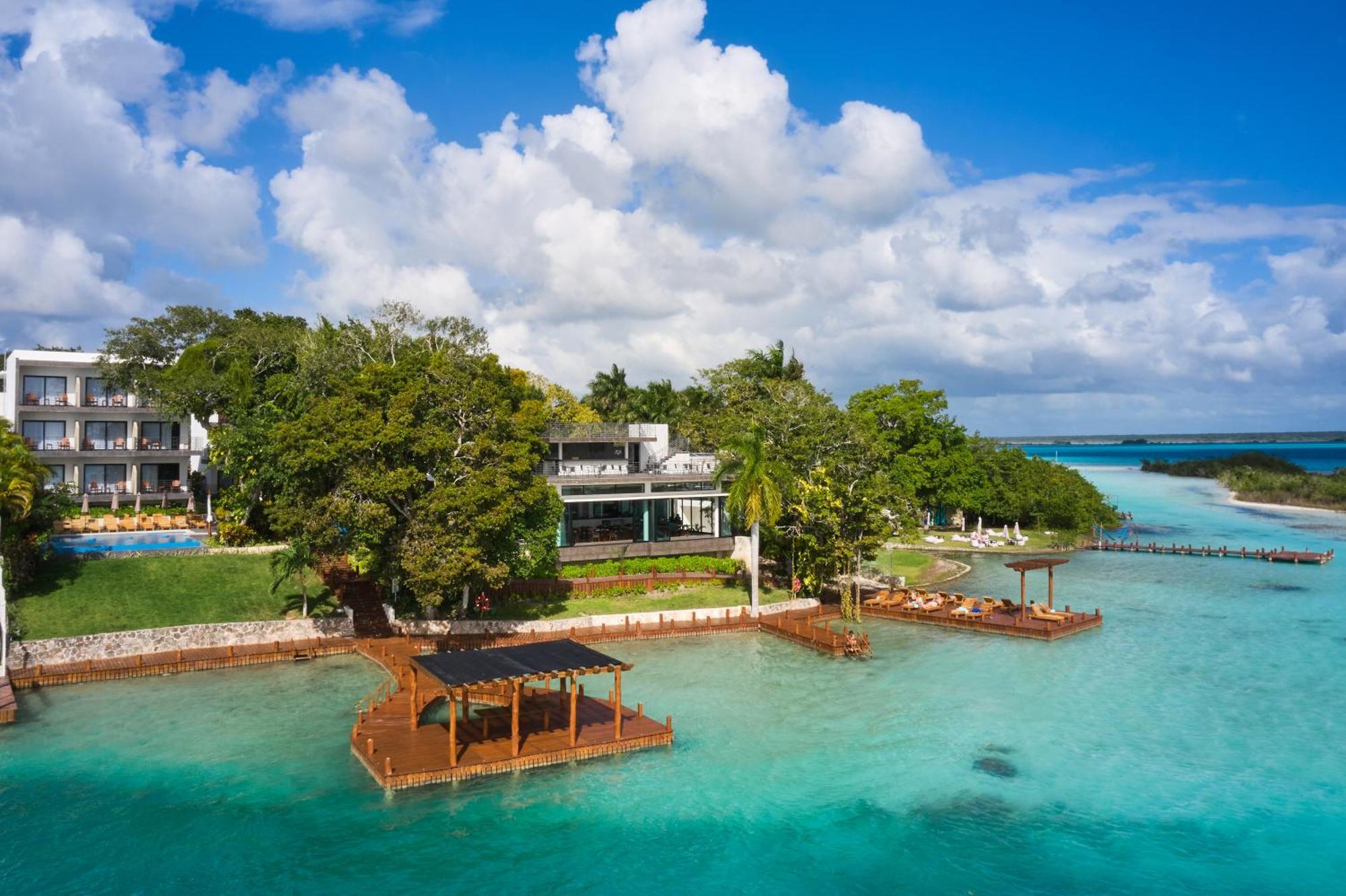 Cristalino Lagoon Front Hotel, Restaurant & Spa Bacalar Eksteriør bilde