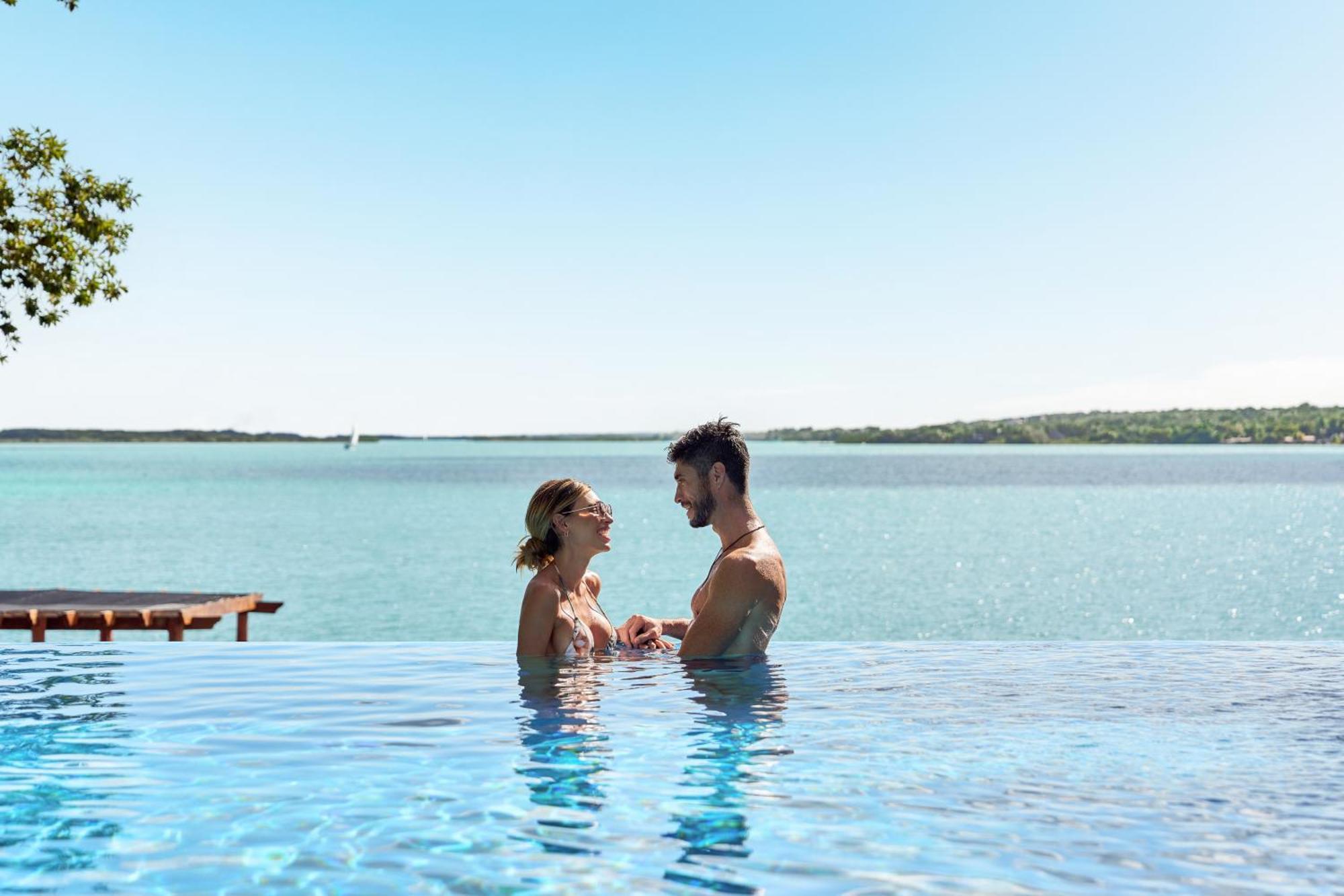 Cristalino Lagoon Front Hotel, Restaurant & Spa Bacalar Eksteriør bilde