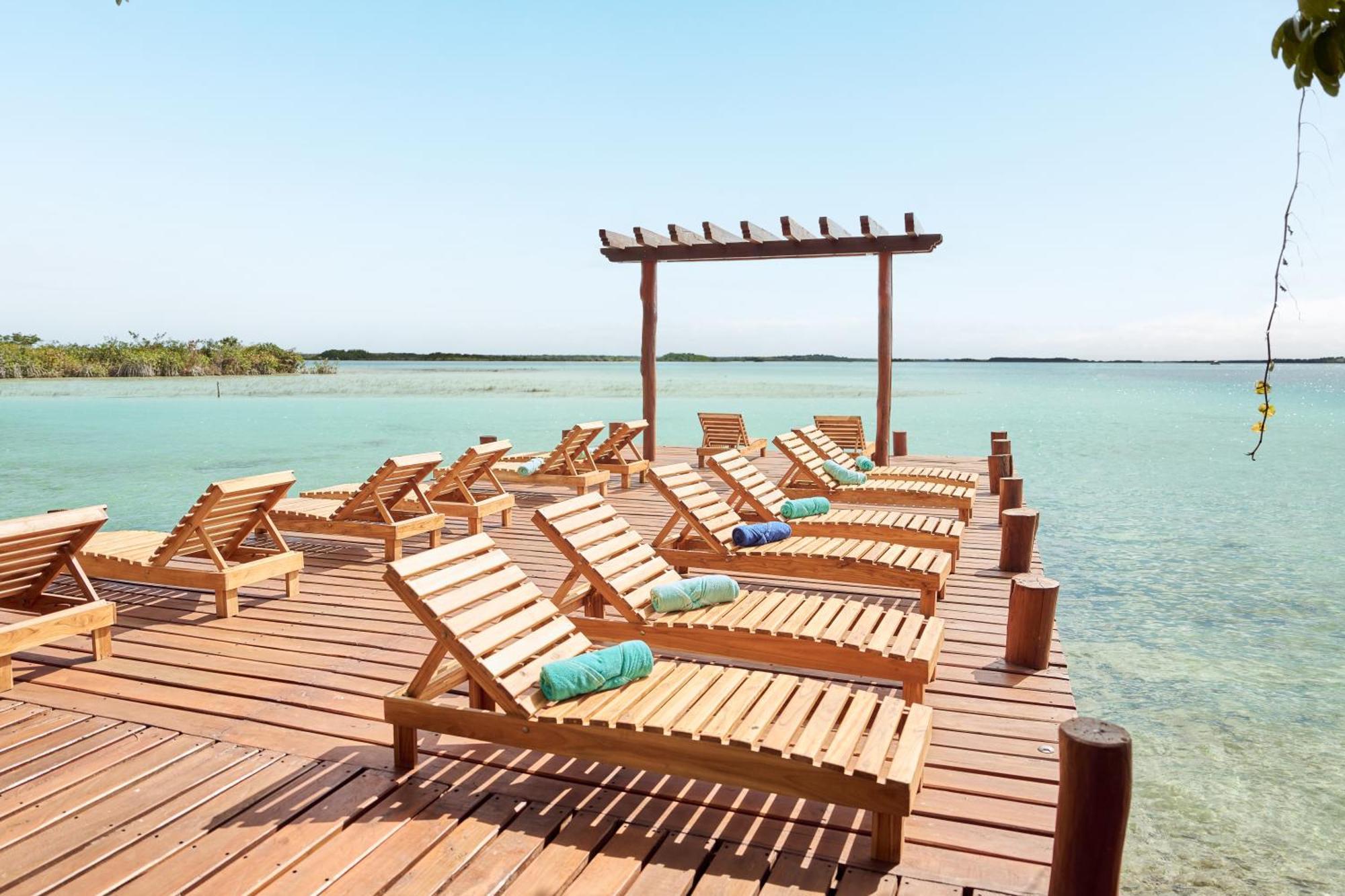 Cristalino Lagoon Front Hotel, Restaurant & Spa Bacalar Eksteriør bilde