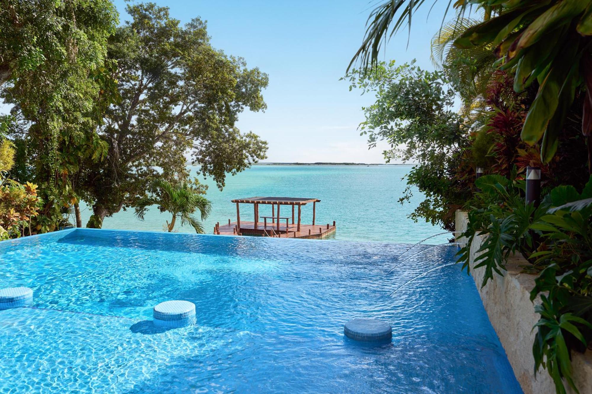 Cristalino Lagoon Front Hotel, Restaurant & Spa Bacalar Eksteriør bilde